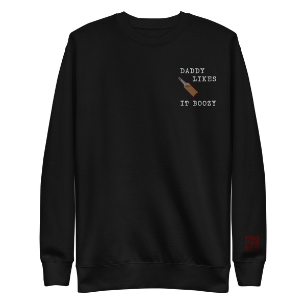 Daddy Likes It Boozy embroidered crewneck